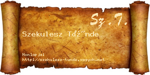 Szekulesz Tünde névjegykártya